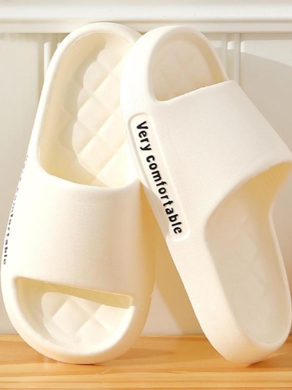 Women's Simple Style Plain Color Slides, Casual Comfortable Home Slippers, Soft Non-slip Slippers for Indoor & Outdoor Wear, Walking Shoes 6