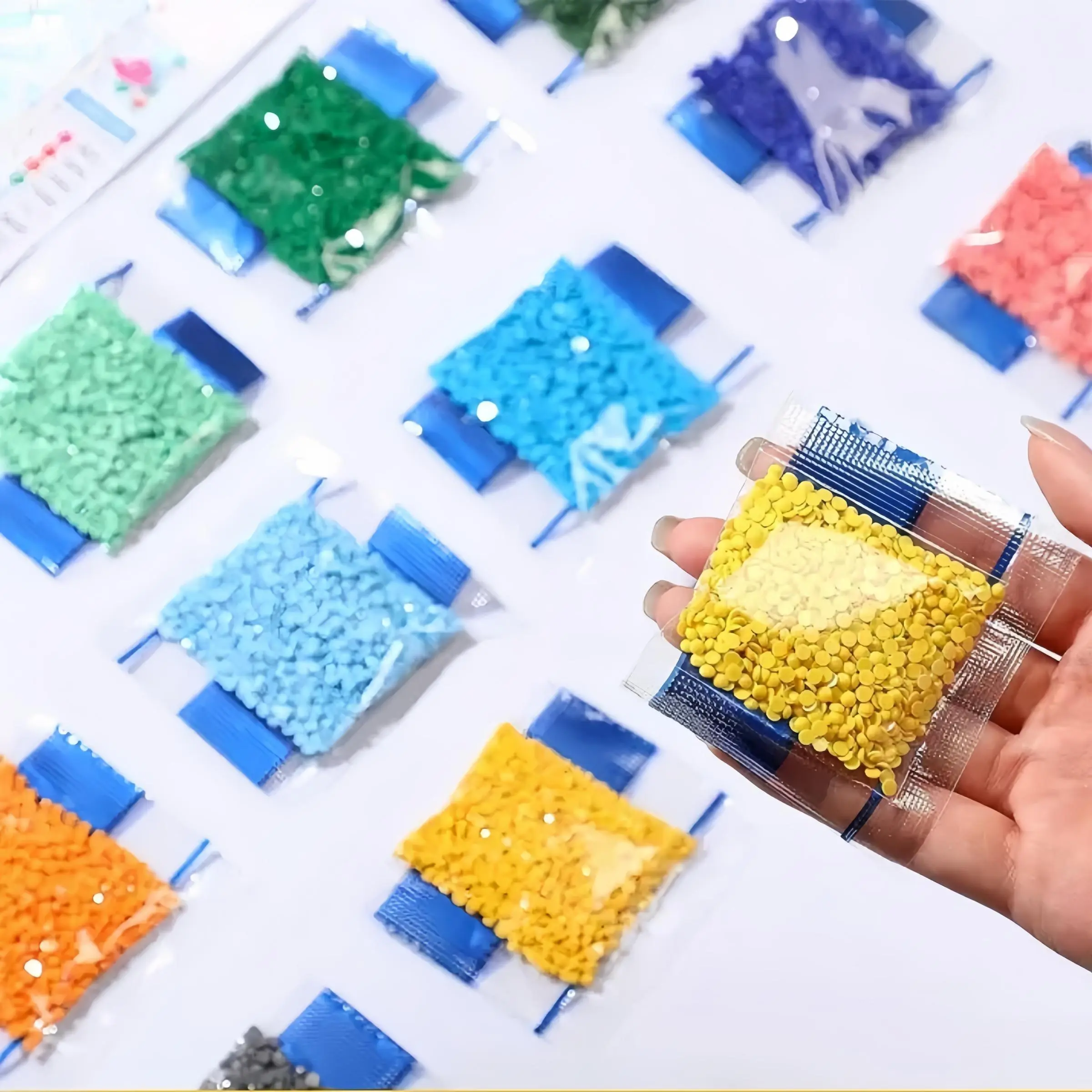 Sparkle Rhinestone Beads, 20000/36000/60000pcs Flat Bottom Round Rhinestones Beads for DIY Diamond Arts Colorful Painting, DIY Decorative Accessories
