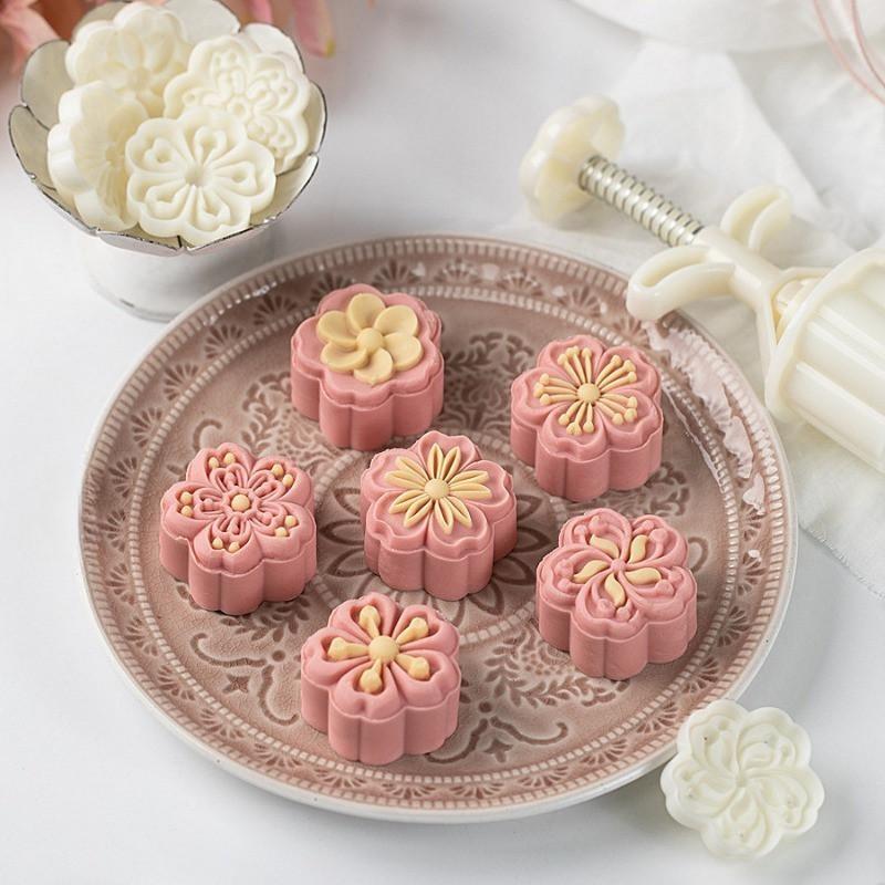 3 in 1 Cetakan Kue Bulan Kue Nanas Cetakan Nastar Nanas / Cetakan Kue Bulan Bunga Sakura / Cetakan Kue Bulan Kacang Kitchenware