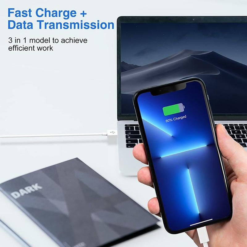 Product Introduction of 3 in 1 Original 6A Fast Charger Wird Cord For iPhone 11 13 14 Pro Max 8 Xiaomi Huawei USB To Lightning Micro Type C Quick Cable 7