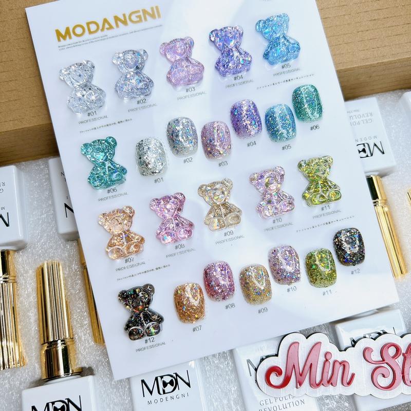 Sét sơn gel nhũ 12 màu cao cấp (kèm bảng màu mẫu) sơn móng tay, làm nail