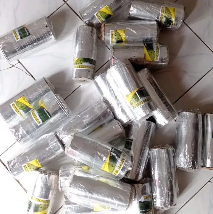 Tali Perak Silver 2 Sisi Pengusir Burung Pipit Disawah Paket Pergulung Berat 960 gr 1