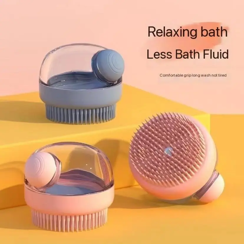 Bàn Chải Tắm Cho Thú Cưng, Bàn Chải Tắm Silicon, Bàn Chải Làm Sạch Và Làm Đẹp, Thích Hợp Cho Mèo Và Chó, Bình Đựng Dầu Gội Đầu, Bàn Chải Làm Đẹp