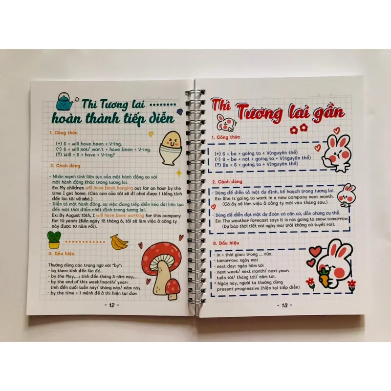 Sổ tay take note Tiếng anh lớp 3 - 12 lò xo khổ A5,giấy dày C250, dễ học,dễ nhớ,dễ ôn luyện 1