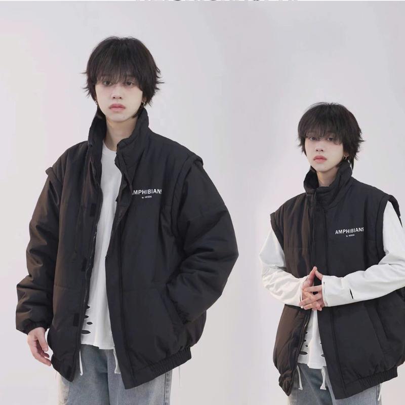Áo khoác phao AMPHIBIAN tháo rời tay mặc được 2 kiểu nam nữ đều mặc được áo phao form rộng siêu ấm