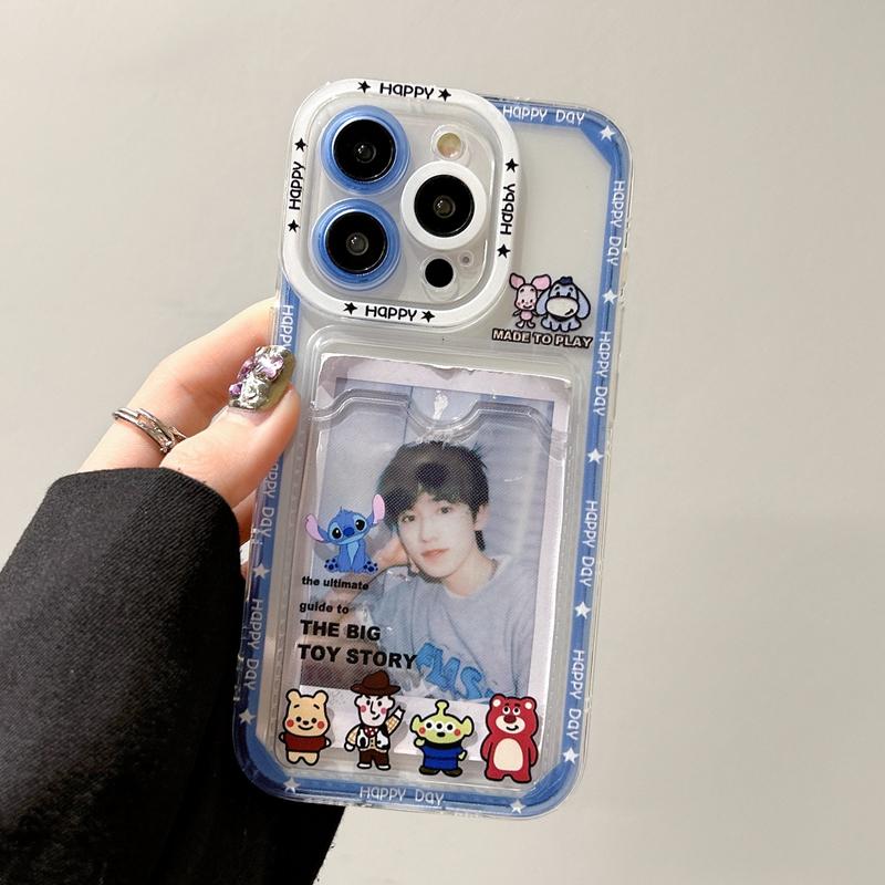 Product Introduction of Cartoon Lovely Stitch Winnie Toy Story Mobile Phone Case with Card Bag For iPhone 15 Pro Max 14 Pro Max 14 15 Plus 13 Pro Max Soft Phone Back Cover for iPhone 12 Pro Max 11 Pro Max XR XS Max 7 8 Plus Back Shell​​​​​​​ 20