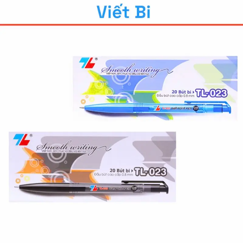 Hộp 20 cây bút bi Thiên Long TL-023 / TL023 ngòi 0.8mm đồdùn g học tập 1