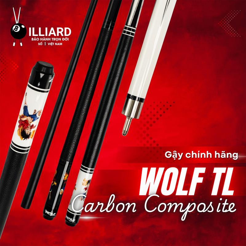 Cơ Bida [WOLF TL] Ngọn Carbon Composite Phân Phối Chính Hãng Tại XBilliard (TẶNG Bao Da, Lơ, Găng Tay Và Khăn Lau)