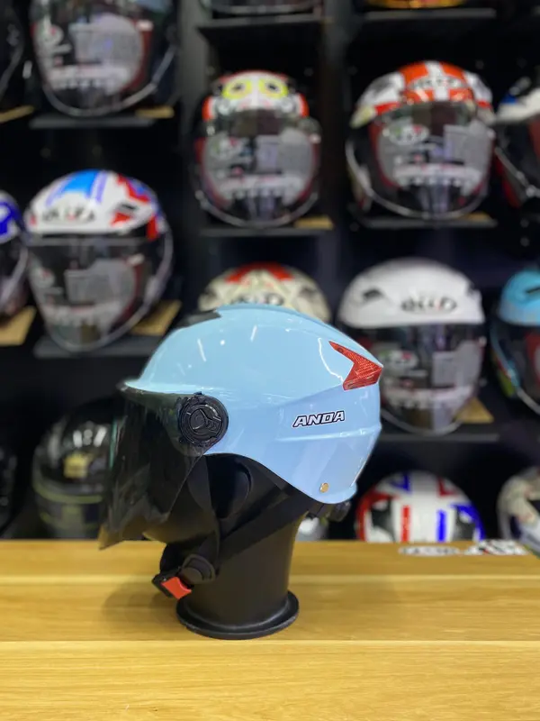 Mũ 1/2 đi phố ANDA  { Kiểu Dáng Giống YEMA } - Có Nút Tăng Chỉnh Size ( Free size 54cm _ 60cm ) - Tặng 13Tem KYT -  Helmet Nón Bảo Hiểm 8