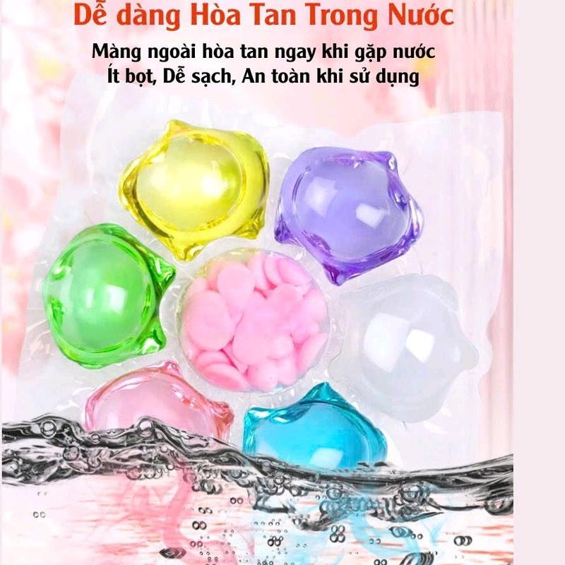Viên giặt xả thơm 7in1 . Mua viên giặt được tặng tẩy trắng quần áo 2