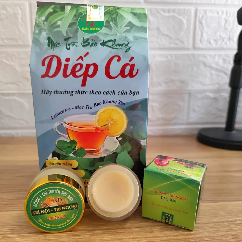 Combo Trà Diếp Cá + 1 Lọ Cao Bôi Trĩ Ngoài da Dân tộc Dao 3