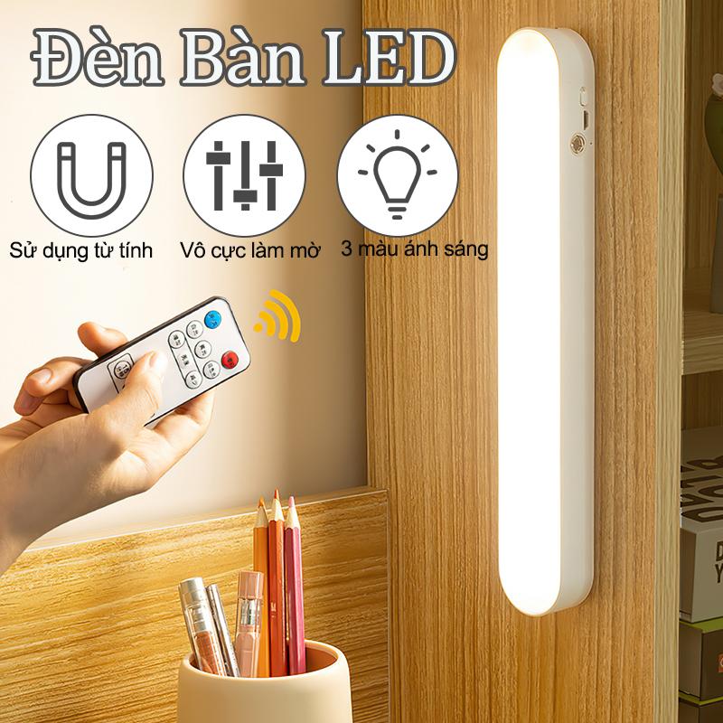 Đèn Học Đèn LED Cảm Ứng Chạm Sạc Tích Điện 4000mAh Dán Tường, Tủ Đồ Bàn Học, Gương Tủ Sách Phòng Ngủ Cầu Thang [3 Chế Độ Ánh Sáng+Tùy Chỉnh Độ Sáng]