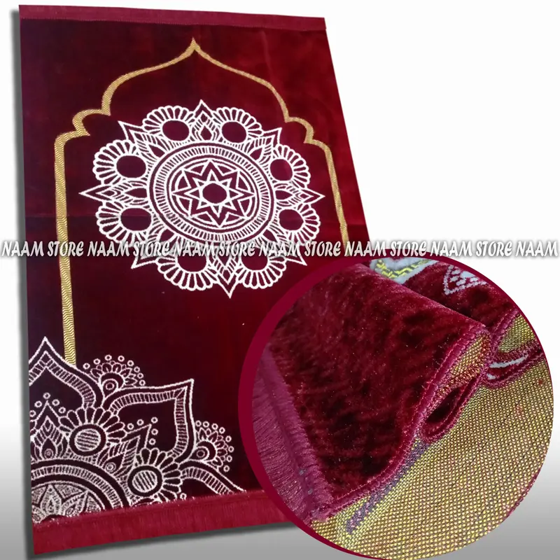 Sajadah Sholat Dewasa Turki Floral Tebal Standart Lembut Ukuran 110x70cm/Sejadah Motif Bunga Minimalis dan Elegan Embos Pakaian Muslim oleh oleh umroh 3