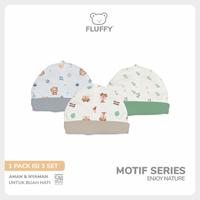 Gambar FLUFFY - Topi Bayi Series Enjoy Nature - Topi Bulat Newborn  (Isi 3Pcs) - Newborn dari Fluffy Baby Store Kota Administrasi Jakarta Timur 1 Tokopedia