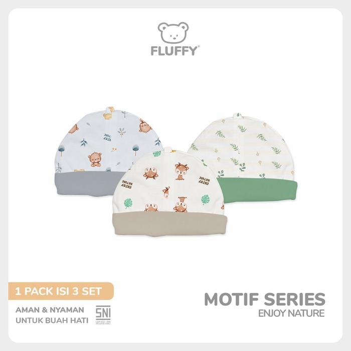 Gambar FLUFFY - Topi Bayi Series Enjoy Nature - Topi Bulat Newborn  (Isi 3Pcs) - Newborn dari Fluffy Baby Store Kota Administrasi Jakarta Timur 5 Tokopedia