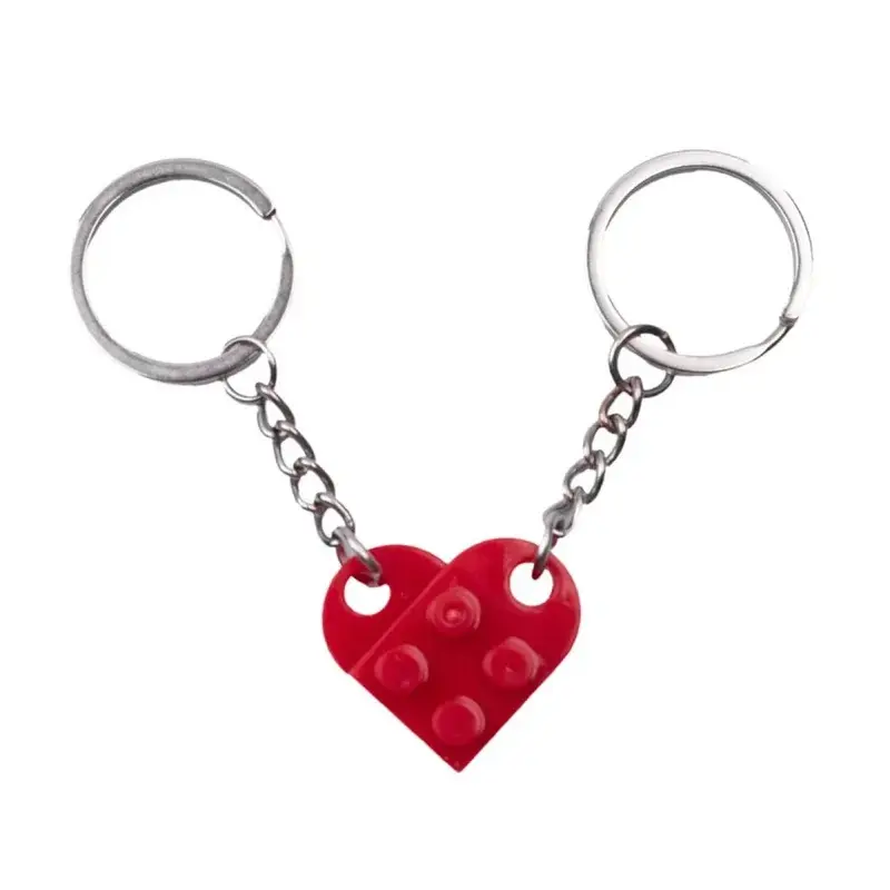 New Brick Keychains for Couples’ Friendship — 2-Piece Colorful Heart ...