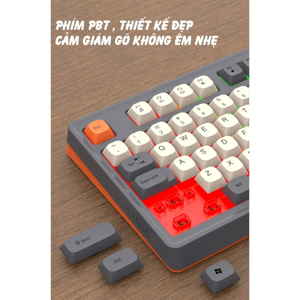 Bàn phím giả cơ Gaming RaiKu K98 full size - Led Rainbow siêu đẹp - Có núm xoay - Phím BPT - Gõ êm | BigBuy360 - bigbuy360.vn Bàn phím giả cơ Gaming RaiKu K98 full size - Led Rainbow siêu đẹp - Có núm xoay - Phím BPT - Gõ êm | BigBuy360 - bigbuy360.vn