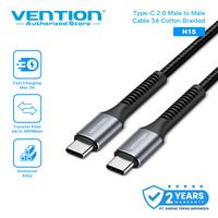 Gambar Vention Kabel Data Charger Type C to Type C 3A Cotton Braided Series dari Vention Authorized Store Kota Administrasi Jakarta Barat 1 Tokopedia