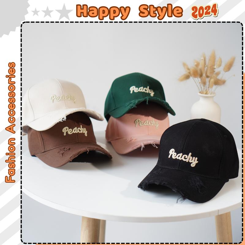 Mũ Lưỡi Trai Nón Kết Tua Rua Thêu Chữ Peachy Chất Kaki Cotton Cao Cấp Form Unisex Nam Nữ N180 Cap Women
