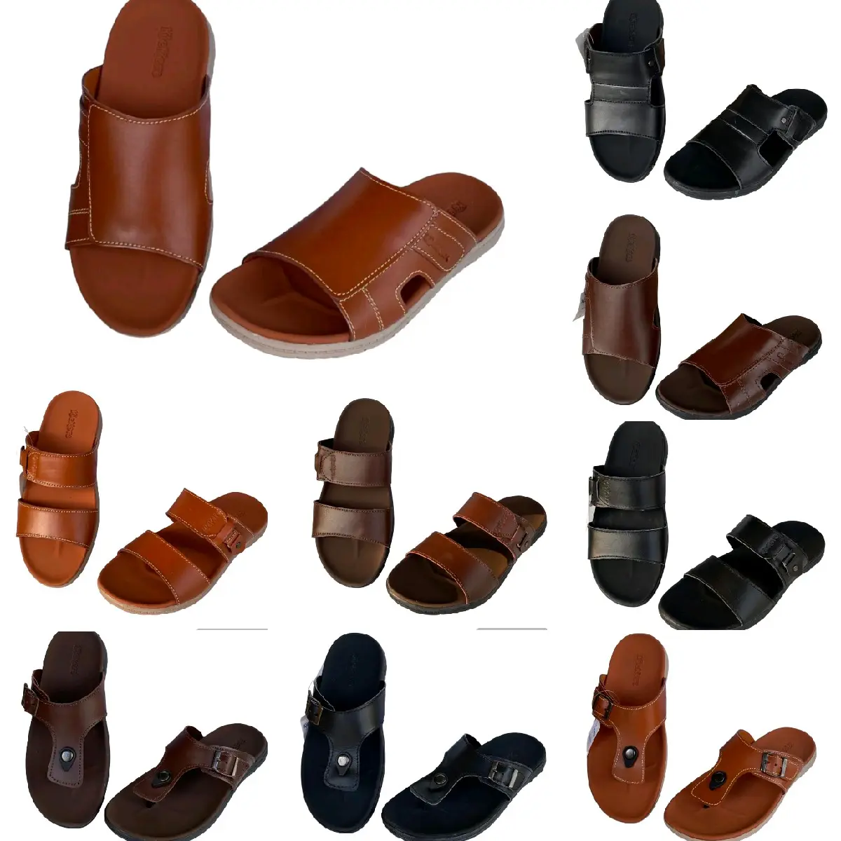 sandal kulit sandal slop pria  Sandal jepit kickers Sendal