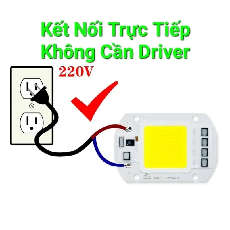 Chip LED COB Không Cần Driver AC 220V Công Suất 50W