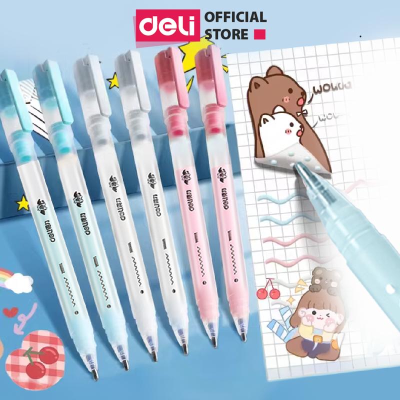 Bút keo dán thủ công có màu pastel Deli - Nhanh Khô Dính Chặt Mùi Dễ Chịu Tiện Lợi - DIY Trang Trí Sổ Thiệp Qùa Tặng Taknote