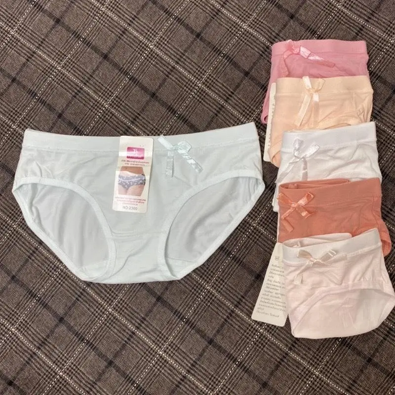 2300_Combo 5-10 Quần lót, quần chíp cotton có nơ  (QNR19)_Tân Uyên Shop Nữ Thun Women Nhung Kem Voi Quần lót nữ 2