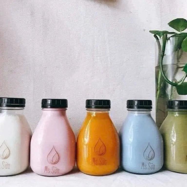 Bình thủy tinh nắp nhựa miệng rộng thân ngắn 300ml - Set 5 chai