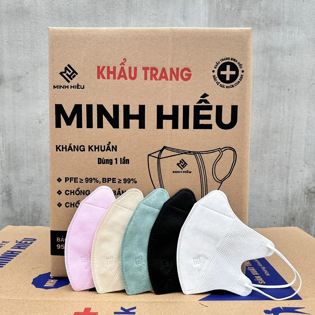 Túi Zip -  600 chiếc khẩu trang 5d Minh Hiếu( Size  43-70kg) 3 lớp kháng khuẩn, Phần tai 2 lớp vải.Chống bụi mịn, Kháng tia UV ... Phụ Kiện, Voi Women