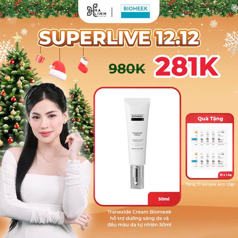 [Võ Hà Linh x Biomeek] Tranexide Cream Biomeek hỗ trợ dưỡng sáng da và đều màu da tự nhiên 50ml.