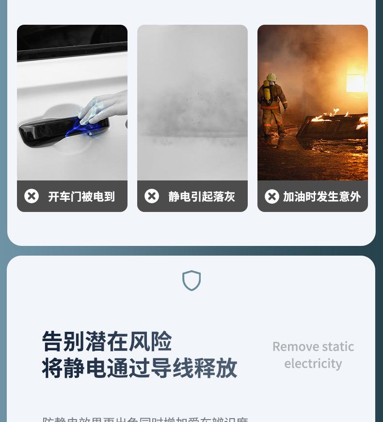 Product Introduction of Zodiac pattern Car electrostatic mopping belt Anti-static grounding strip Wear-resistant 3