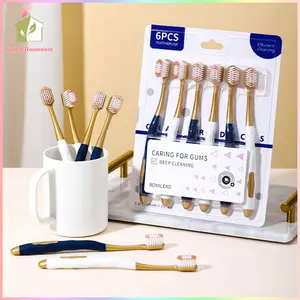 1 PACK ISI 6 PCS Sikat Gigi Dewasa Sikat Gigi Double Care Travel Toothbrush Sensitive Soft