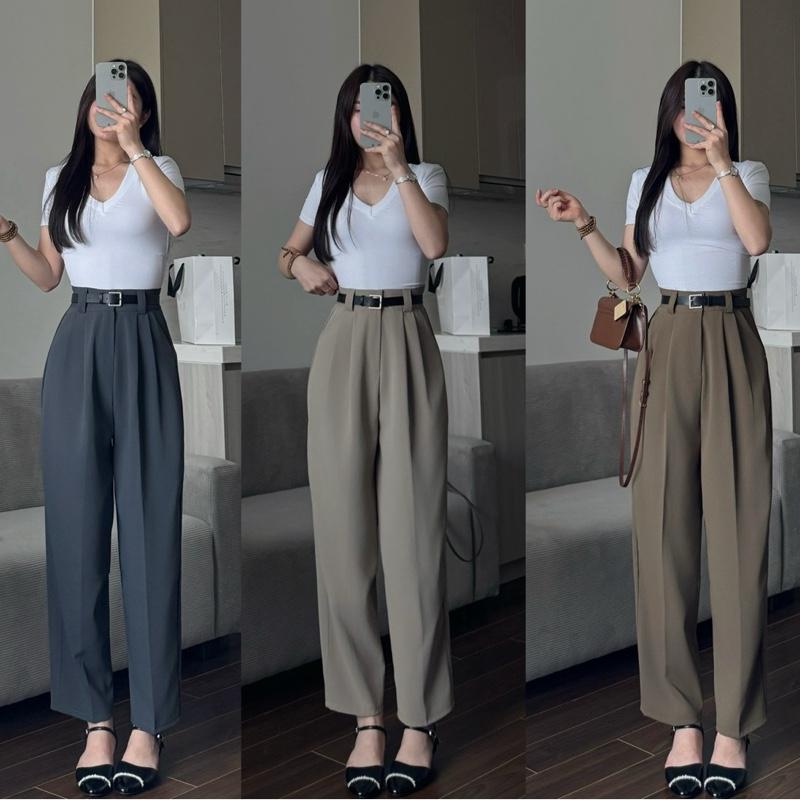  QUẦN BAGGY LƯNG  CAO DÁNG THỤNG VẢI GOLD NHẬT M03  