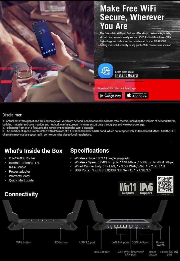 Product Introduction of Asus ROG Rapture GT-AX6000 Dual-Band WiFi 6 (802.11ax) Gaming Router 7