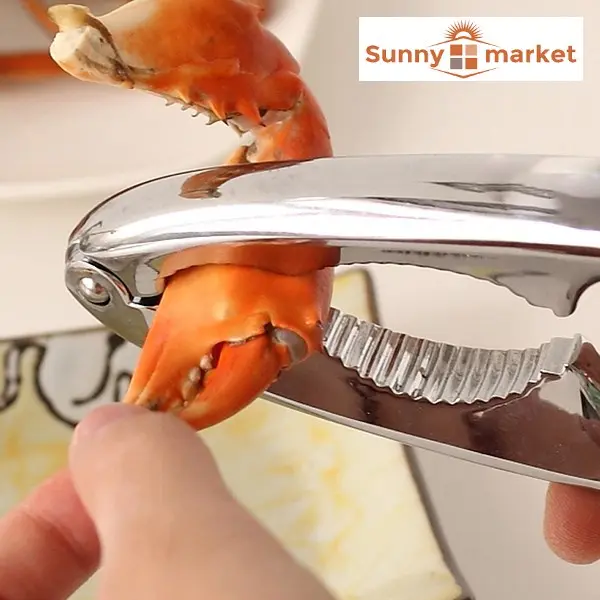 Kẹp càng cua inox cán bọc nhựa dài 16,5cm, Dụng cụ kẹp càng cua, ghẹ và tách các loại vỏ, hạt cứng bằng inox cao cấp 2