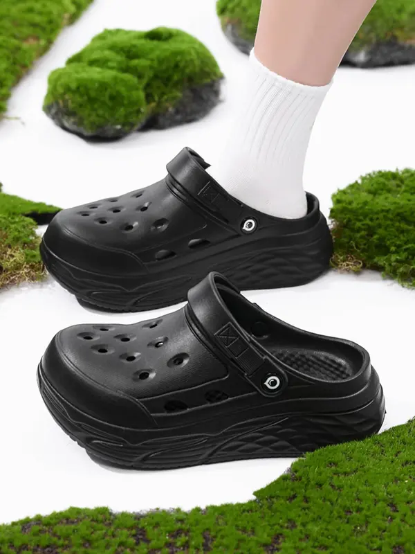 Women's Casual Comfortable Hole Shoes, Indoor and Outdoor Anti-slip Slippers for Relaxation, Lightweight Breathable Shoes for Daily Wear, Girl 6
