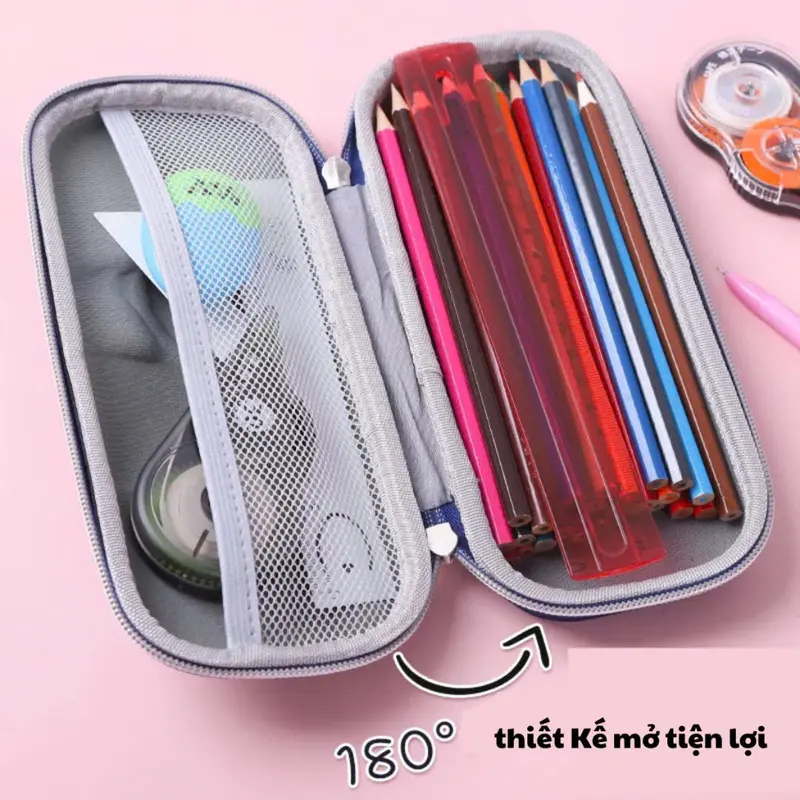 Hộp Bút 3D, Bóp Viết Vải Họa Tiết In Nổi 3D Chống Thấm Nước Nhiều Mẫu Cute Túi Chứa Viết Khóa Kéo Đựng Đồ Dùng Học Tập Học Sinh 1