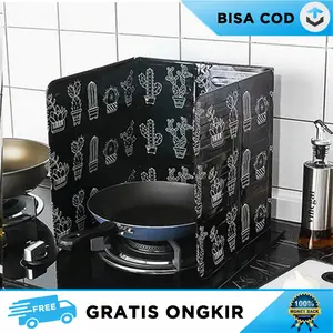 PENAHAN ANGIN KOMPOR PEMBATAS SEKAT ALUMINIUM ANTI CIPRATAN MINYAK