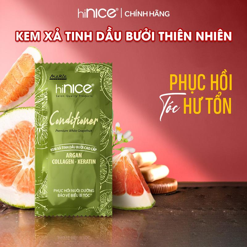  Gói Kem Xả Tinh Dầu Bưởi Thiên Nhiên hiNICE Grapefruit Conditioner Giúp Tóc Suôn Mượt & Giảm Gãy Rụng 