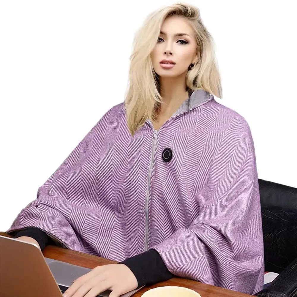 Fashion Wearable USB Electric Heated Blanket Washable Portable Heating Lap Blanket 3 Heating Levels Warm Shawl Household