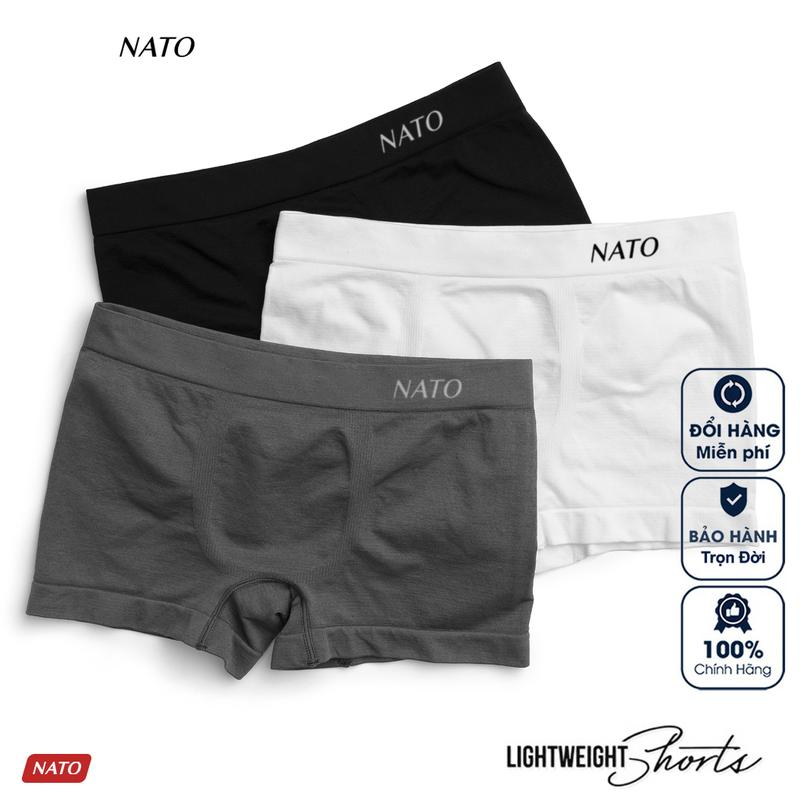 COMBO Quần Lót AMIDE Nam Vải Cotton Thun Lạnh Đơn Giản Cao Cấp Màu Đen Xám Trơn Boxer Sịp Đùi Trắng Xì Lip Sì NATO Quần Boxer