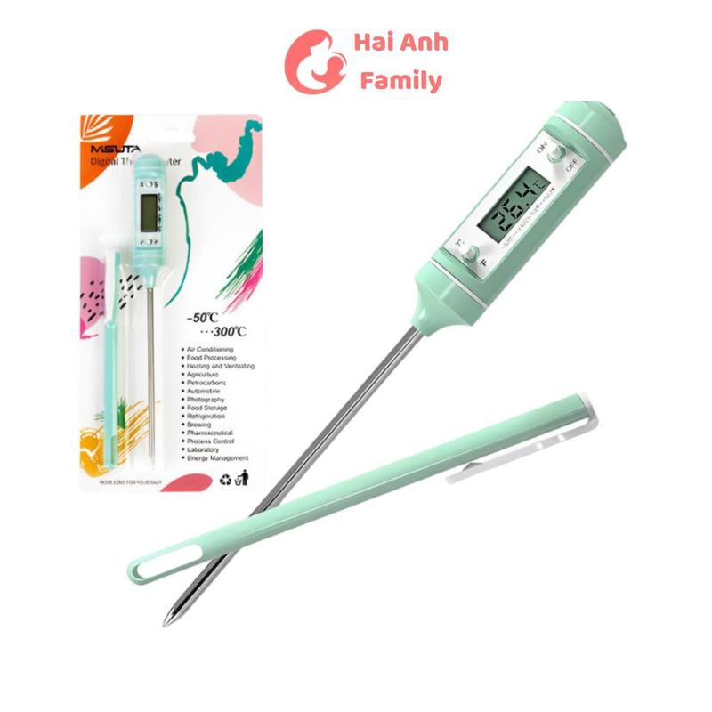 Nhiệt kế điện tử đo nước pha sữa cho bé Misuta đo nhiệt độ nước sữa và thức ăn
