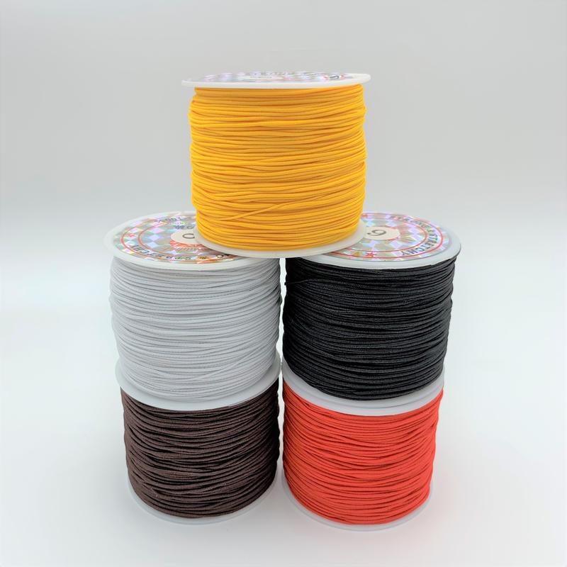 Dây chun bọc dù bên ngoài 0.6mm 37m siêu bền để xâu vòng lỗ lớn nhiều màu - Charm Bạc 925 - PKCHUNVG