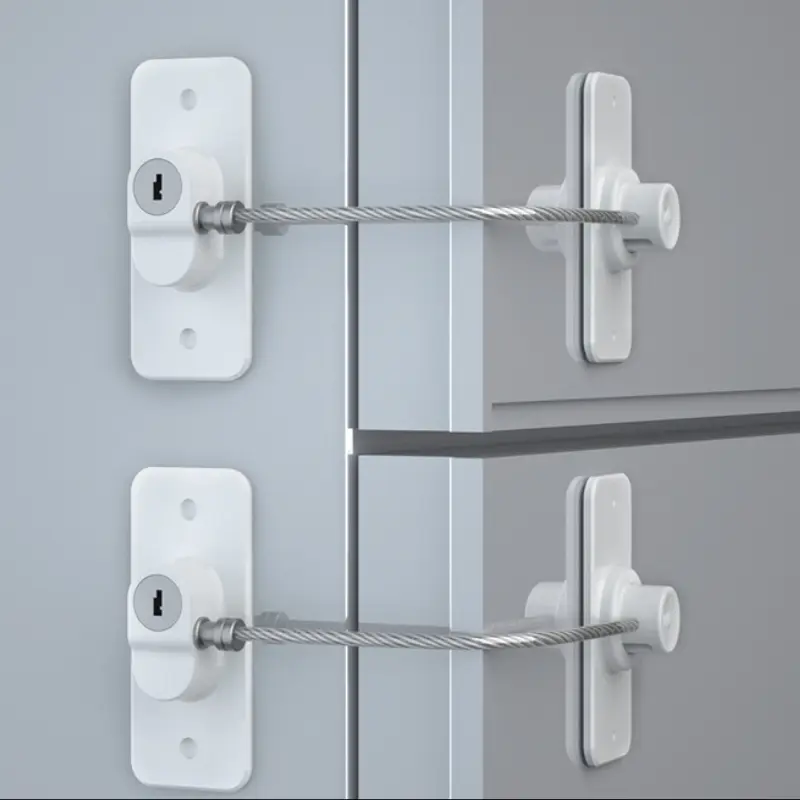 Multi Functional Child Safety Lock with No Trace Adhesive Refrigerator Lock Cabinet Lock Non Perforated Window Lock Buckle