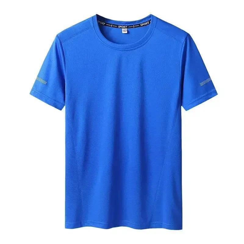 Moška športna majica velike velikosti 5XL/6XL, hitro sušeča majica z okroglim izrezom, velika velikost, kratki rokavi, prevelika majica_voghion.com