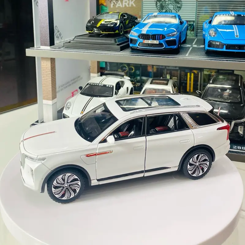 Mô hình xe Hongqi E-HS9 Toy Đồ Chơi Xe Mô Hình siêu xe mô hình diecast [ Tặng kèm biển số VIP ] & đồ chơi 8