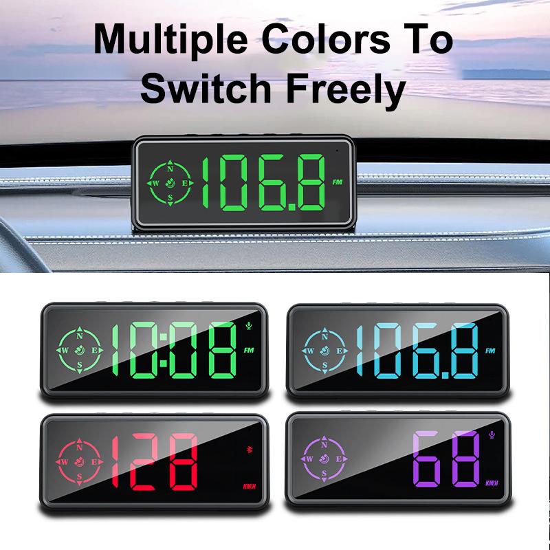 Product Introduction of Car Digital Speed Head Up Display Universal Speedometer HUD  Compass Speed Measurement Indicator For Truck Vehicles USB Power 11