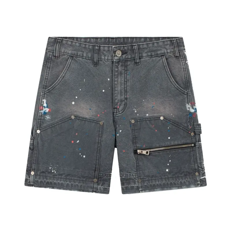 Quần Short CANVAS BLACK/GREY MIKENCO chính hãng Nam Menswear Jean Có Túi Pants 0