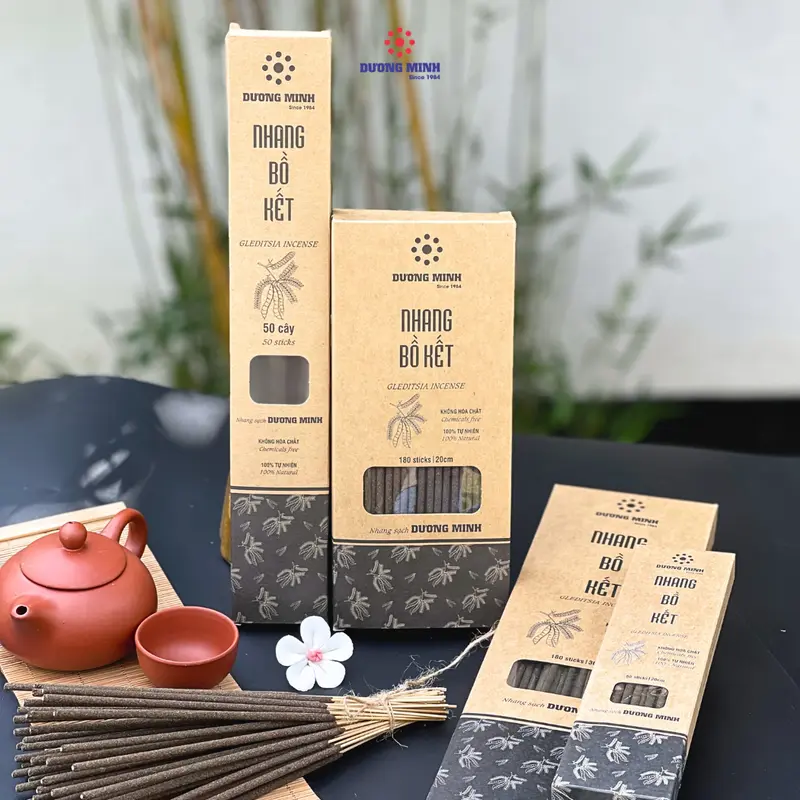 Nhang bồ kết tự nhiên Dương Minh - Thành phần Organic - Nhang khử khuẩn, thắp cúng, đuổi muỗi, xông nhà 2