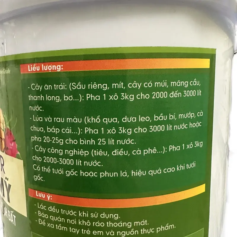 Phân bón hữu cơ BIO - SUPER HUMIC MỸ ( xô 3kg) giúp ra rễ mạnh - kéo đọt nhanh - lá xanh dày - nuôi trái hiệu quả. 2
